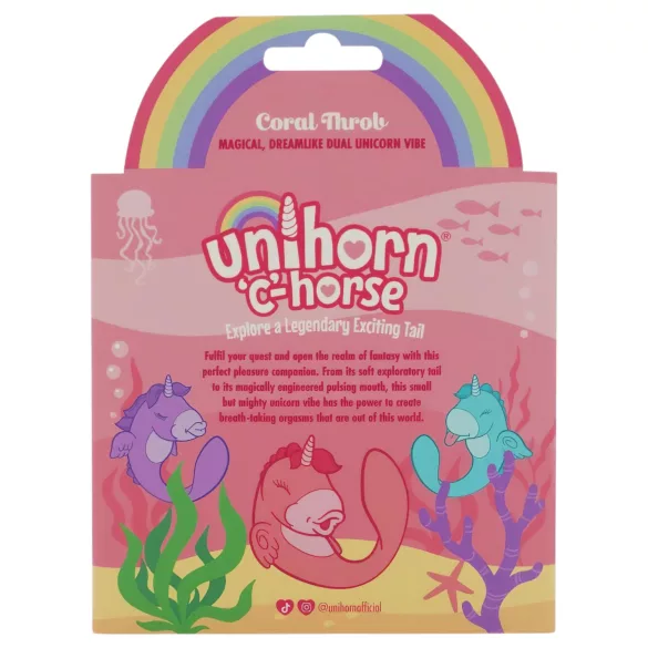 Unihorn C-Horse - G-pont és csiklóizgató vibrátor (korall)