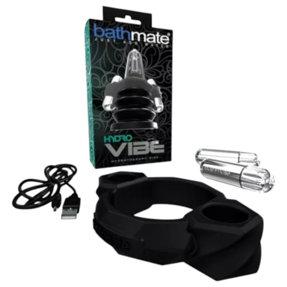 Bathmate Hydro Vibe - hidroterápiás, vibrációs gyűrű (fekete)