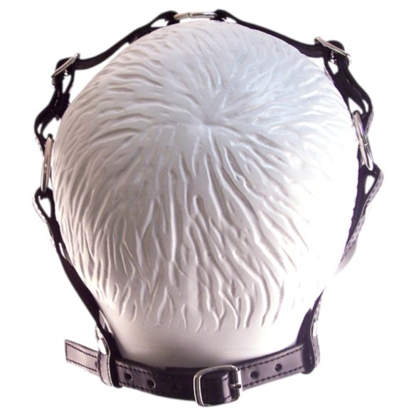 Rouge - valódi bőr maszk és szájpecek (fekete)