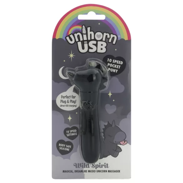Unihorn Wild Spirit - akkus minivibrátor (fekete)