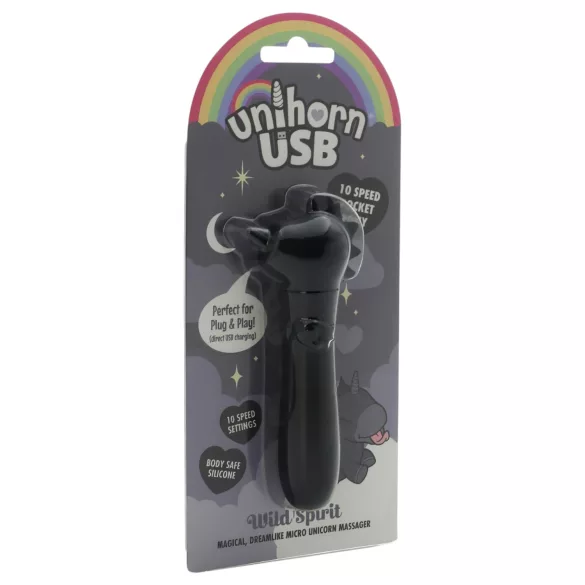 Unihorn Wild Spirit - akkus minivibrátor (fekete)