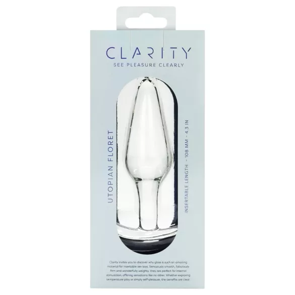 Clarity Utopian Floret - üveg anál plug (átlátszó)