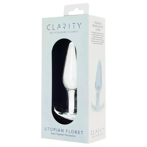 Clarity Utopian Floret - üveg anál plug (átlátszó)
