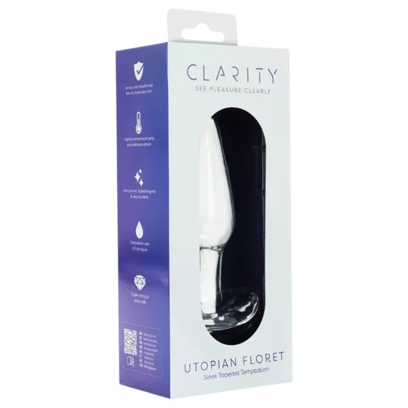 Clarity Utopian Floret - üveg anál plug (átlátszó)