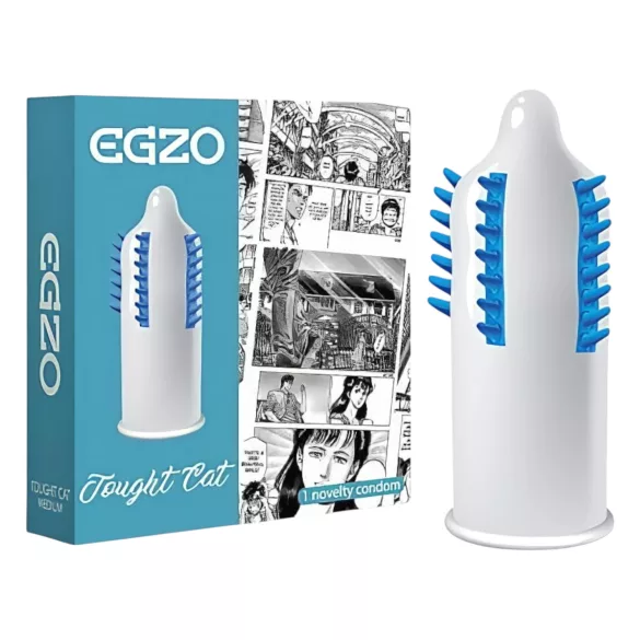 Egzo Tough Cat - soros, sörtés kiállású óvszer (1db)