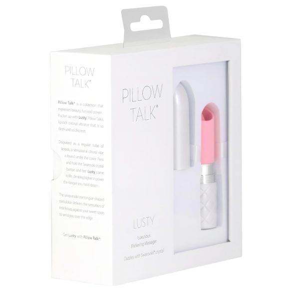 Pillow Talk Lusty - akkus, nyelves rúdvibrátor (pink)