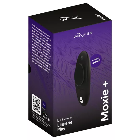 We-Vibe Moxie+ - rádiós, okos csikló vibrátor (fekete)