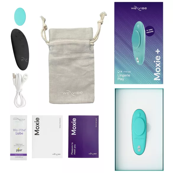We-Vibe Moxie+ - hordható App- és távirányítós csiklóvibrátor (türkiz)