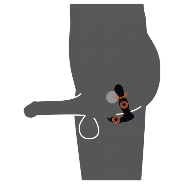 Rebel - távirányítós 2in1 prosztata vibrátor (fekete)