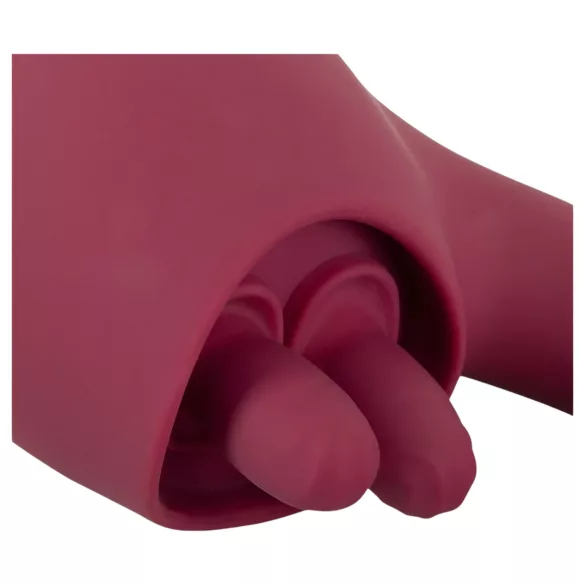 Javida - nyelves 2in1 vibrátor (piros)