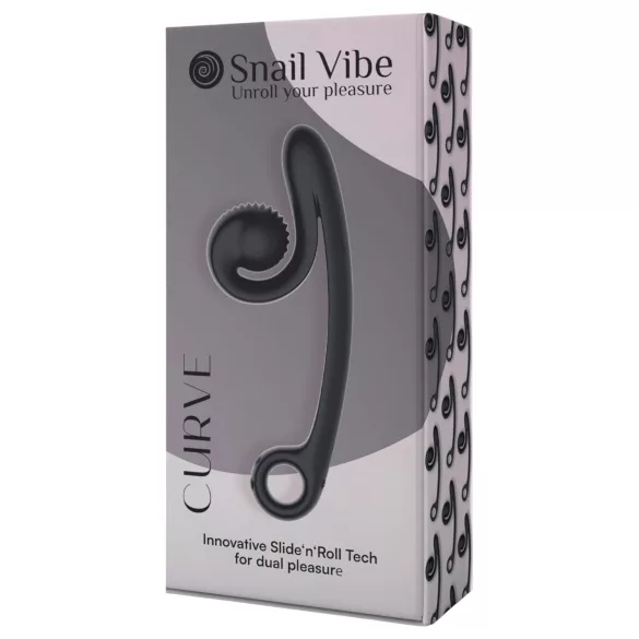 Snail Vibe Curve - 2in1 csiklóizgató vibrátor (fekete)