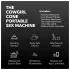 The Cowgirl Cone - app-vezérelt prémium szexgép - 2 cserélhető feltéttel, 20 rezgésmód (fekete)