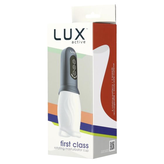 LUX Active First Class - forgó fejes maszturbátor (fehér-szürke)