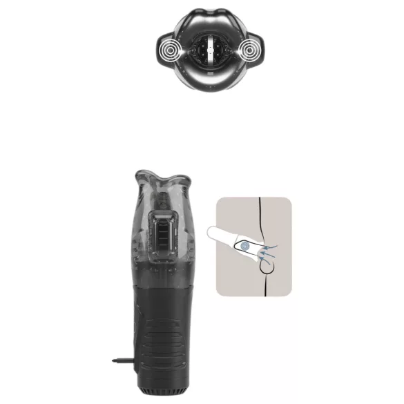 Stroker - szívó, rezgő maszturbátor (szürke)