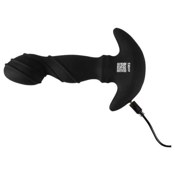 ANOS - mozgó gyűrűs prosztata vibrátor (fekete)