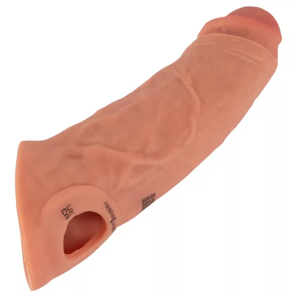 realistixxx - rádiós vibrációs péniszköpeny (natúr, 20 cm)