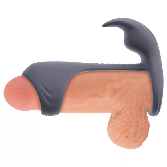 Beau Coeur Vylor - pénisz-és heregyűrű csiklóizgatóval (szürke)