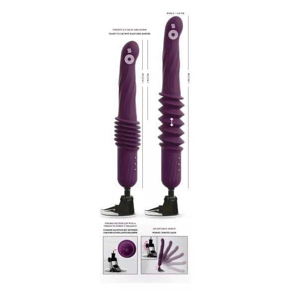 You2Toys - távirányítós melegítős lökő vibrátor (lila)