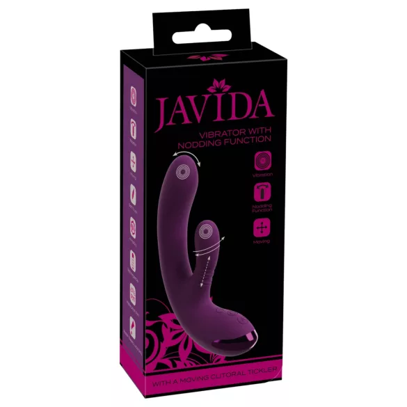 Javida - akkus, nyuszis G-pont és csiklóizgató vibrátor (lila)