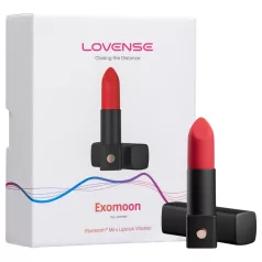 Lovense Exomoon - rúzs formájú mini vibrátor (fekete)