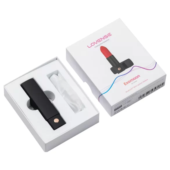 Lovense Exomoon - rúzs formájú mini vibrátor (fekete)