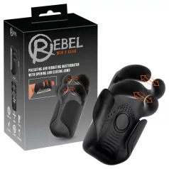 Rebel - lüktető, vibrációs maszturbátor (fekete)