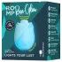 ROMP Rose Glow - léghullámos csiklóizgató (kék)