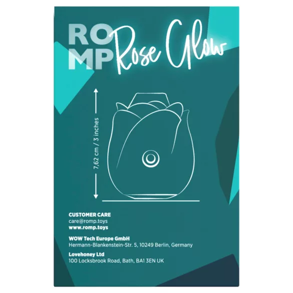 ROMP Rose Glow - léghullámos csiklóizgató (kék)