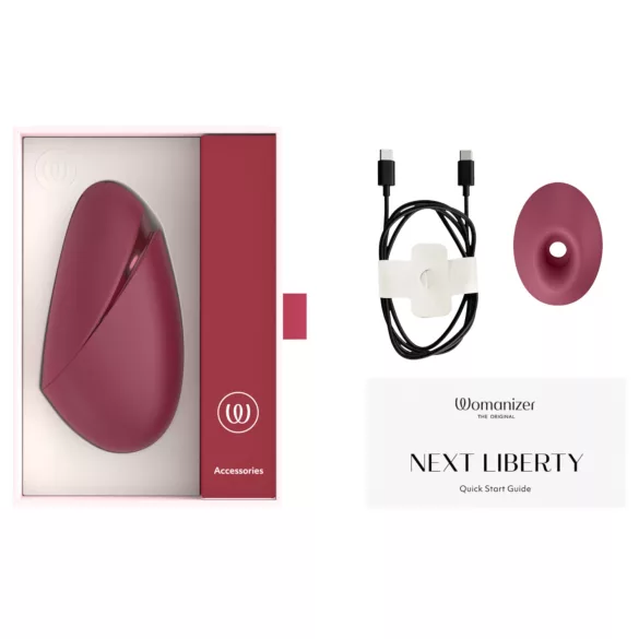 Womanizer Next Liberty - léghullámos csiklóizgató (piros)