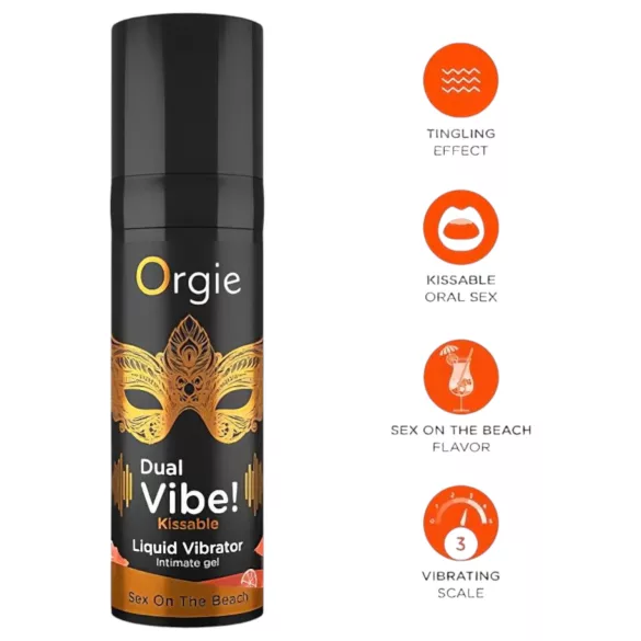 Orgie Dual Vibe - unisex folyékony vibrátor - Sex on the Beach (15ml)