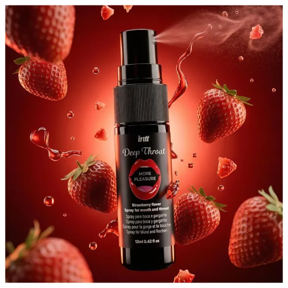 intt Deep Throat - mélytorok spray - eper (12ml)