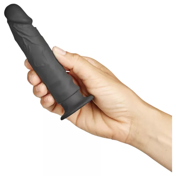 Baseks Slimline - tapadókorongos anál dildó (fekete)