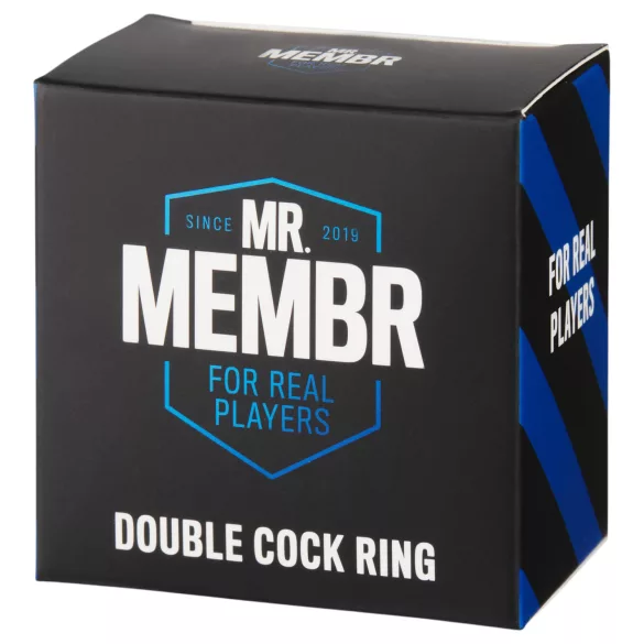 MR.MEMBR - dupla pénisz- és heregyűrű (fekete)