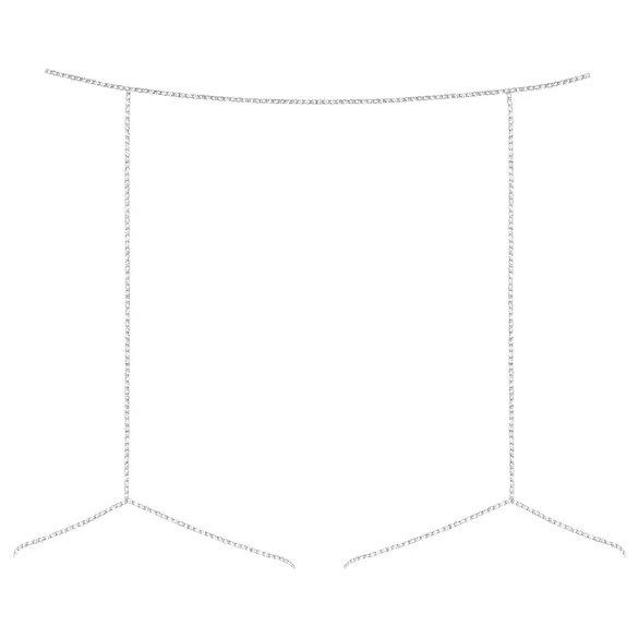 Obsessive Bijou 905 - ékszer testhám alsó (ezüst) - S-L