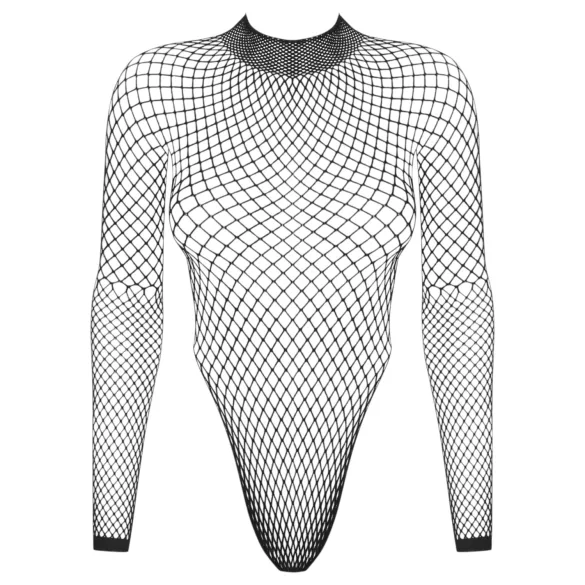 Obsessive - hosszú ujjú necc body (fekete) - (S-L)