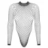 Obsessive - hosszú ujjú necc body (fekete) - (S-L)