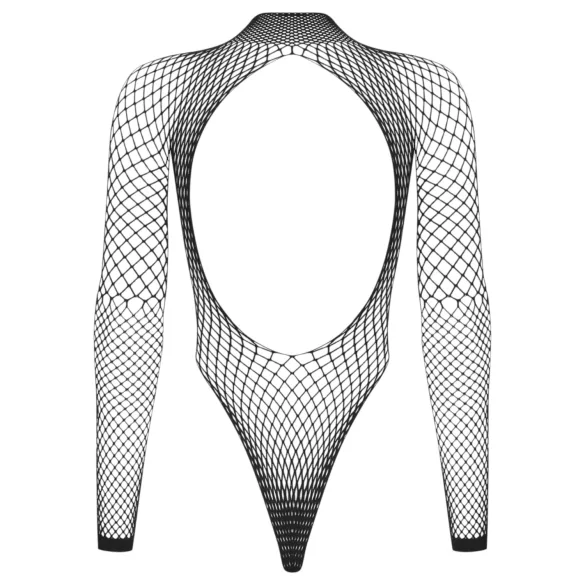 Obsessive - hosszú ujjú necc body (fekete) - (S-L)