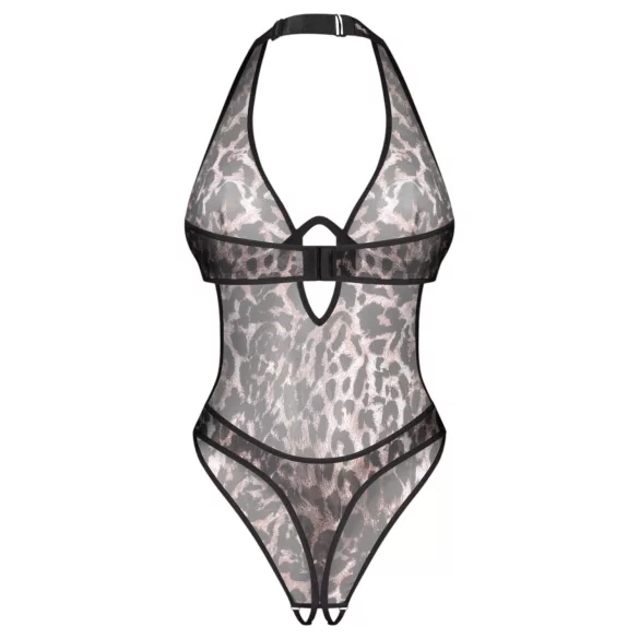 Obsessive Addia - leopárdmintás nyitott body