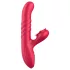 Erospace Sweet Play - 2in1 lökő és csiklóizgató vibrátor (piros)