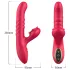 Erospace Sweet Play - 2in1 lökő és csiklóizgató vibrátor (piros)