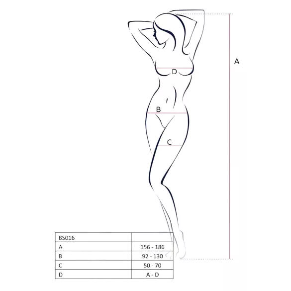 Passion BS016 - minimalista necc szett (fekete) - S-L