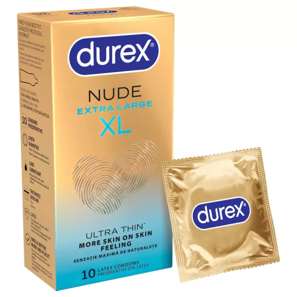 Durex Nude XL - extra nagy óvszer (10 db)