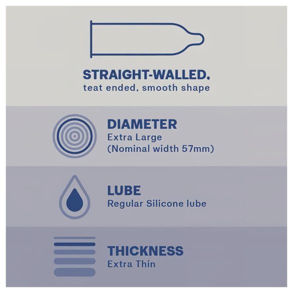 Durex Invisible XL - extra nagy óvszer (10db)