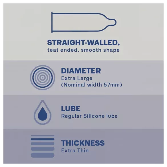 Durex Nude XL - extra nagy óvszer (10 db)