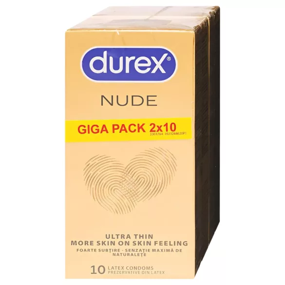 Durex Nude - ultra vékony óvszer (2 × 10 db)