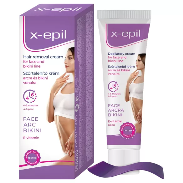 X-Epil - szőrtelenítő krém arcra/bikini vonalra (40 ml)