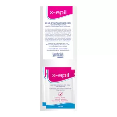   X-Epil - lehúzó textil csíkok (20 db) + olajos törlő kendő (2 db)