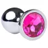 Desirel Pink Jewel S - anál plug (ezüst-pink)