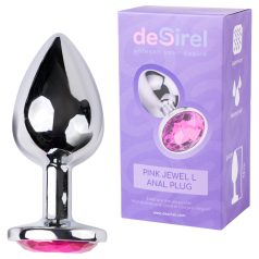 Desirel Pink Jewel L - anál plug (ezüst-pink)