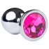 Desirel Pink Jewel L - anál plug (ezüst-pink)
